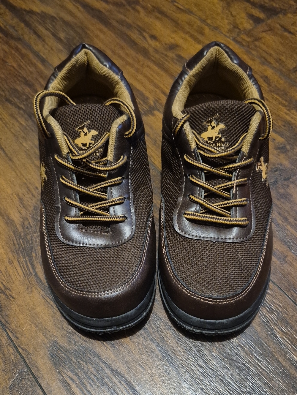 Burberry Brown and Tan Boy's Lace-Up Sneakers